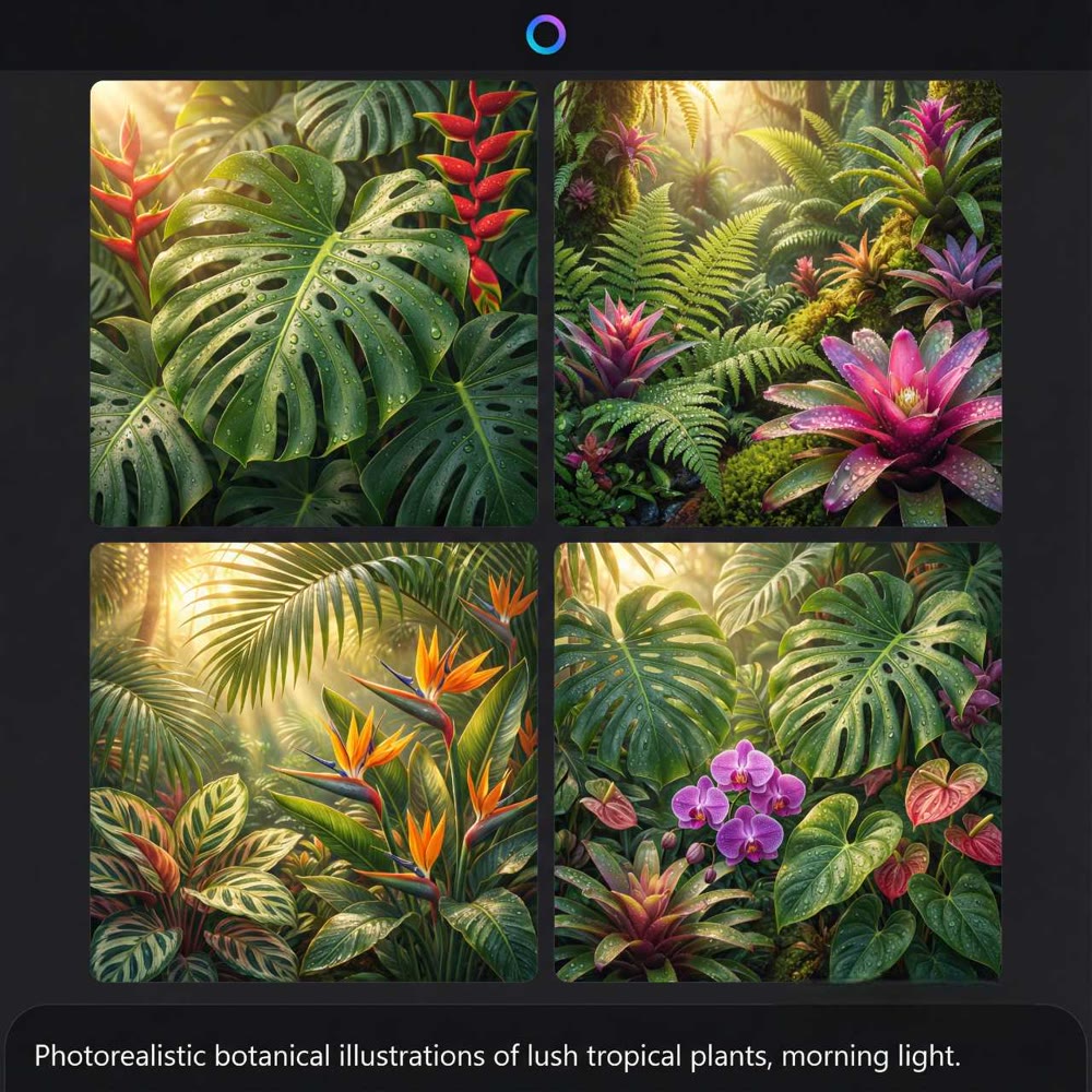 Tropical Plants Botanical Illustration