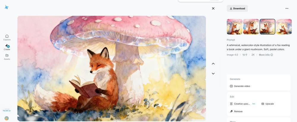 Dreamina ai image generator result preview a fox.jpeg