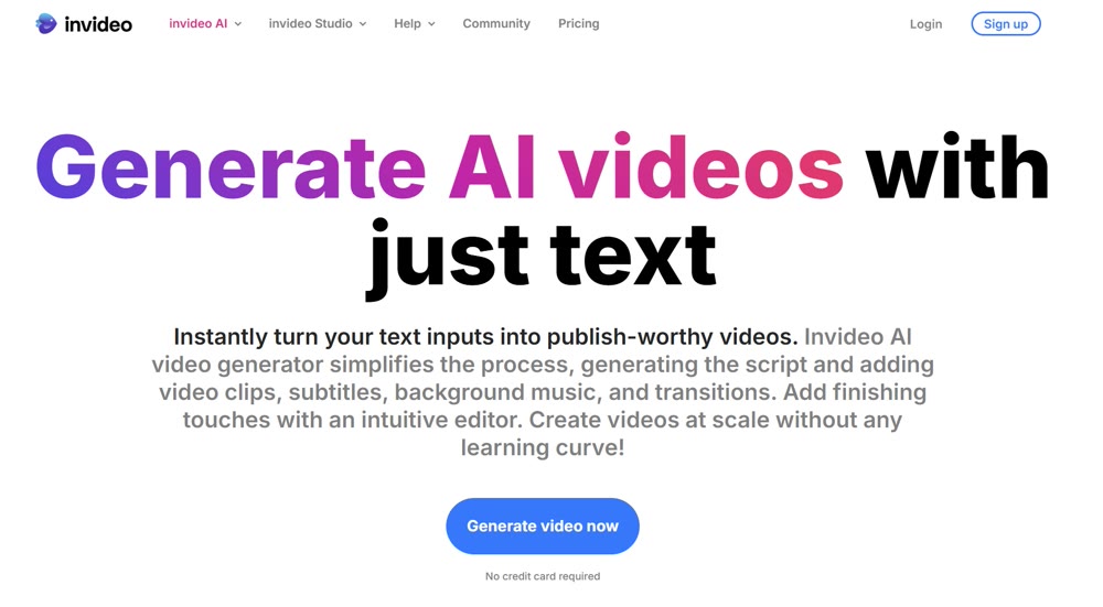 invideo AI ai video generator.jpeg