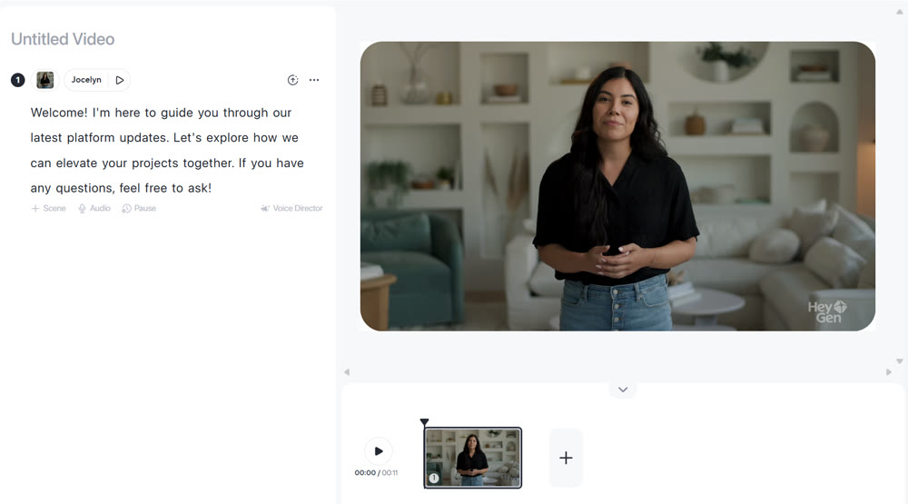 We provided a simple welcome script to test basic text-to-speech and animation.png