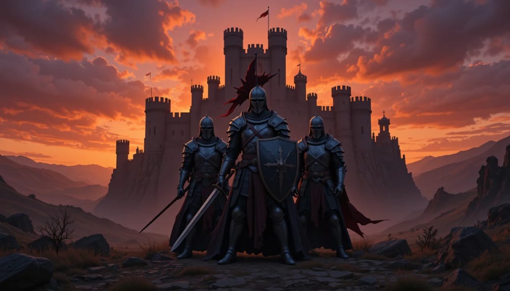 A majestic stone castle stands as a formidable background.jpg