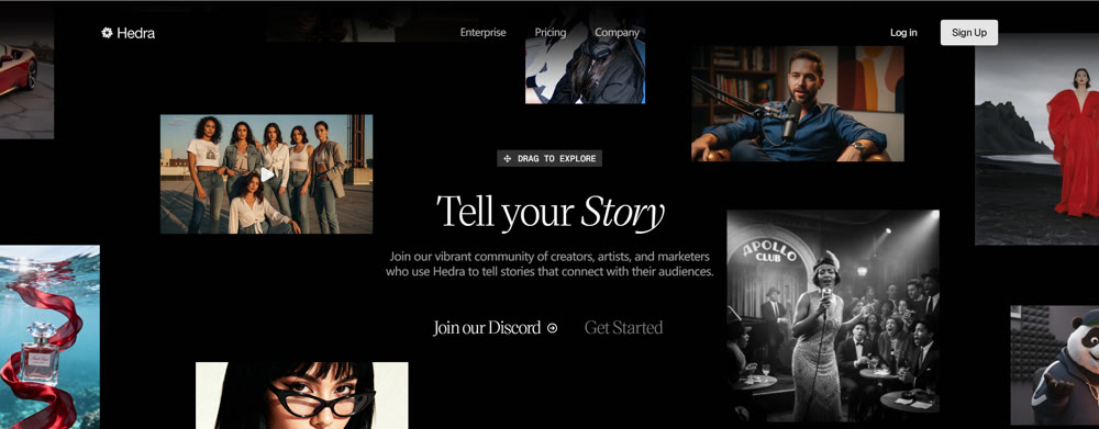 hedra ai homepage.png