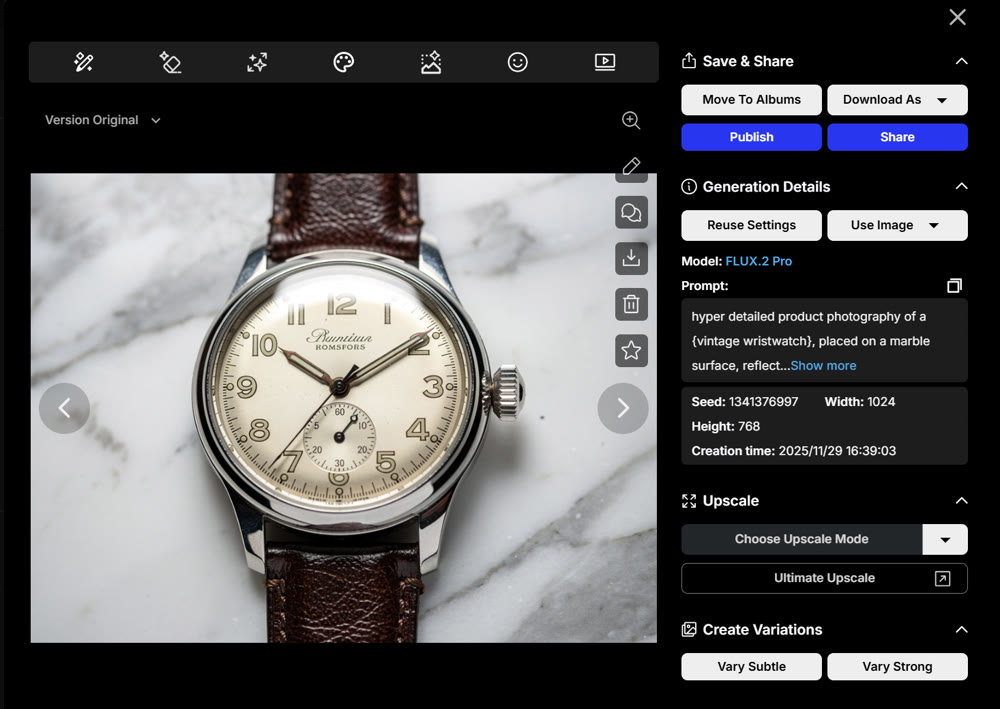 openart generated watch images
