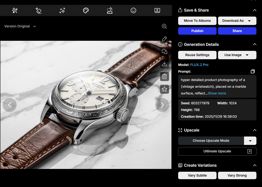 openart generated watch images