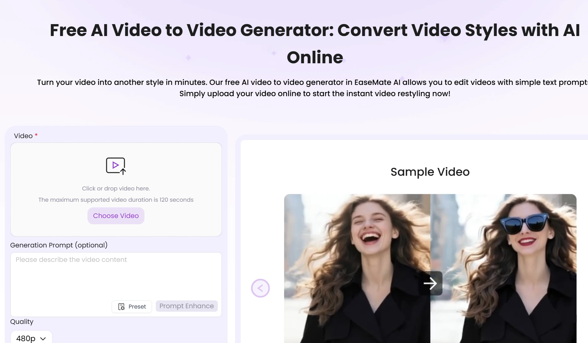 Easemate AI video to video.webp
